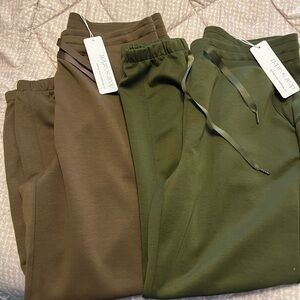 Olive and Brown Jogger Pants Set